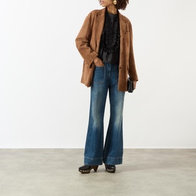 Ruffle Bib Blouse