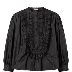 Ruffle Bib Blouse