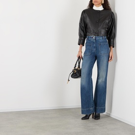 Cropped Leather Jacket