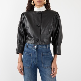 Cropped Leather Jacket