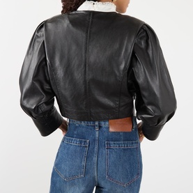 Cropped Leather Jacket