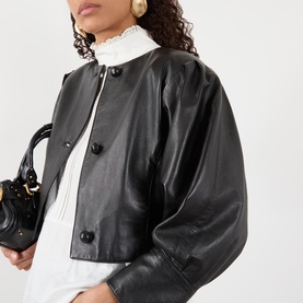 Cropped Leather Jacket