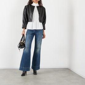 Cropped Leather Jacket