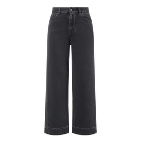 High-Rise Straight Cropped Jeans