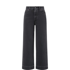 High-Rise Straight Cropped Jeans