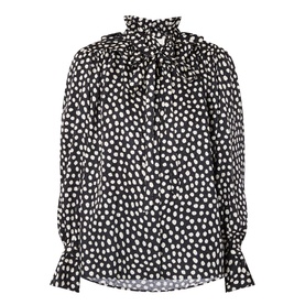 Polka Dot Silk Blouse