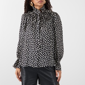Polka Dot Silk Blouse
