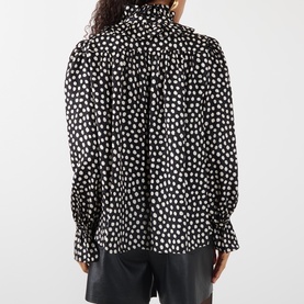 Polka Dot Silk Blouse