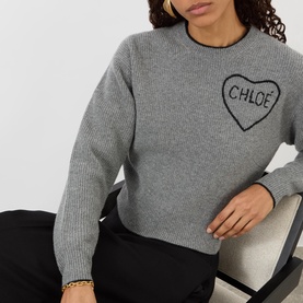 Heart Logo Knitted Sweater