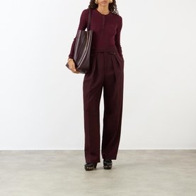 Pleated Wide Leg Trousers