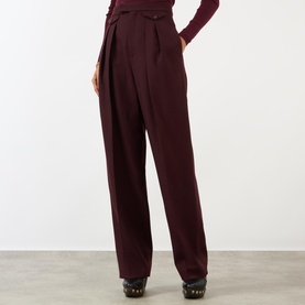Pleated Wide Leg Trousers