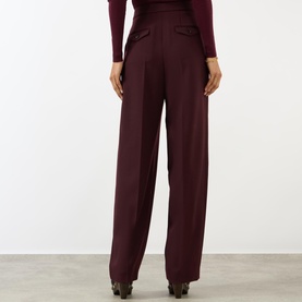 Pleated Wide Leg Trousers