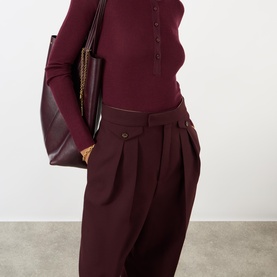 Pleated Wide Leg Trousers