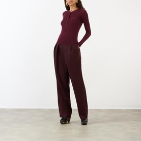 Pleated Wide Leg Trousers