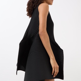 Fold Pleats Mini Dress