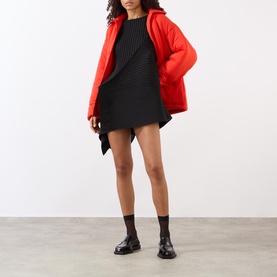 Fold Pleats Mini Dress