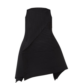 Fold Pleats Mini Dress