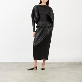 Glossed Metal Pleated Top