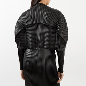 Glossed Metal Pleated Top