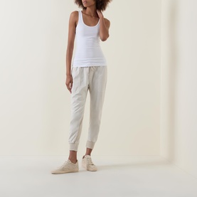 Mixed Media Tapered Trousers
