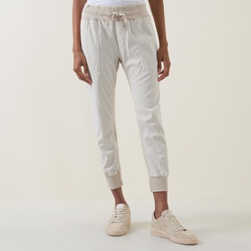 Mixed Media Tapered Trousers