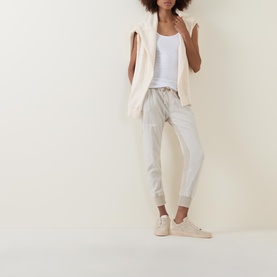 Mixed Media Tapered Trousers