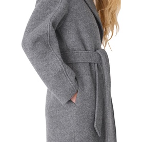 Belted Longline Wool Coat