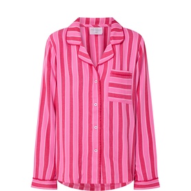 Patch Pocket Striped Pyjama Top
