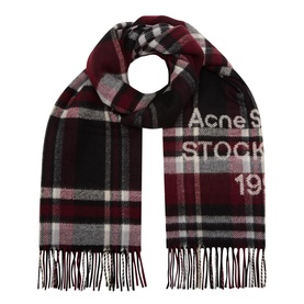 Checked Logo Scarf