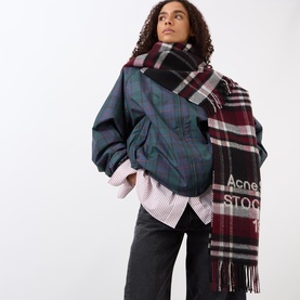Checked Logo Scarf