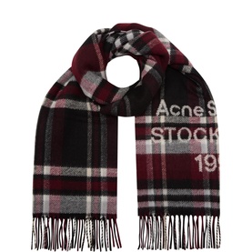 Checked Logo Scarf