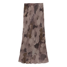Antique Floral Flared Skirt