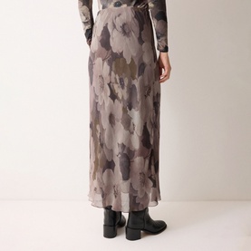 Antique Floral Flared Skirt