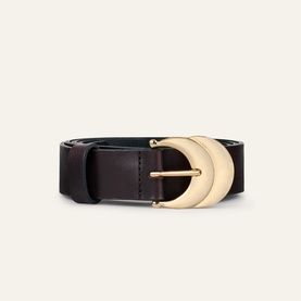 Bolbi Double Buckle Leather Belt
