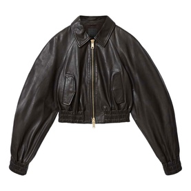 Anouk Leather Bomber Jacket