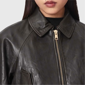 Anouk Leather Bomber Jacket