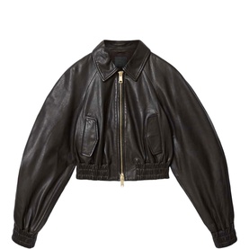 Anouk Leather Bomber Jacket