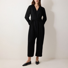 Crepe Wrap Front Jumpsuit
