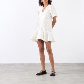 Jacquard Cloque Mini Dress