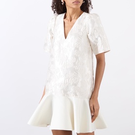 Jacquard Cloque Mini Dress