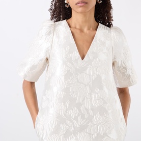 Jacquard Cloque Mini Dress