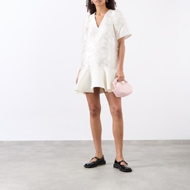 Jacquard Cloque Mini Dress