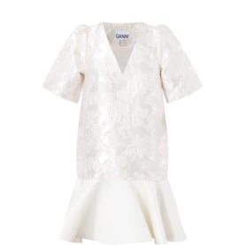 Jacquard Cloque Mini Dress