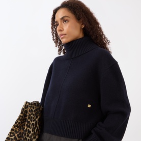 Compact Wool Turtleneck Sweater