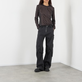 Polka Dot Sheer Long Sleeved Top