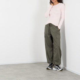 Striped Butterfly Logo Long-Sleeved Top