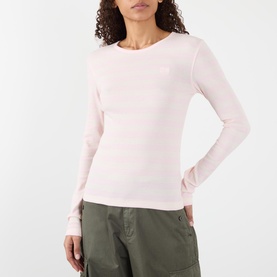 Striped Butterfly Logo Long-Sleeved Top