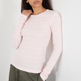 Striped Butterfly Logo Long-Sleeved Top