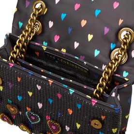 Kensington Rhinestone Heart Crossbody Bag