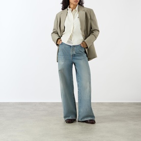 Tonal Logo Single-Breasted Blazer